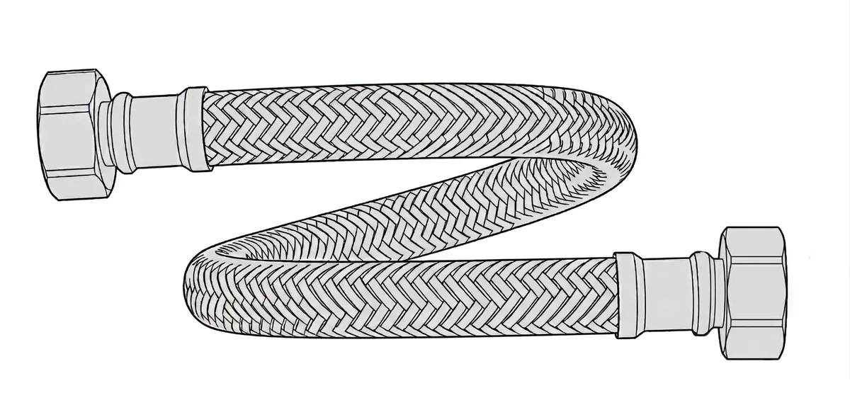 Flexible inox 80 cm femelle/femelle