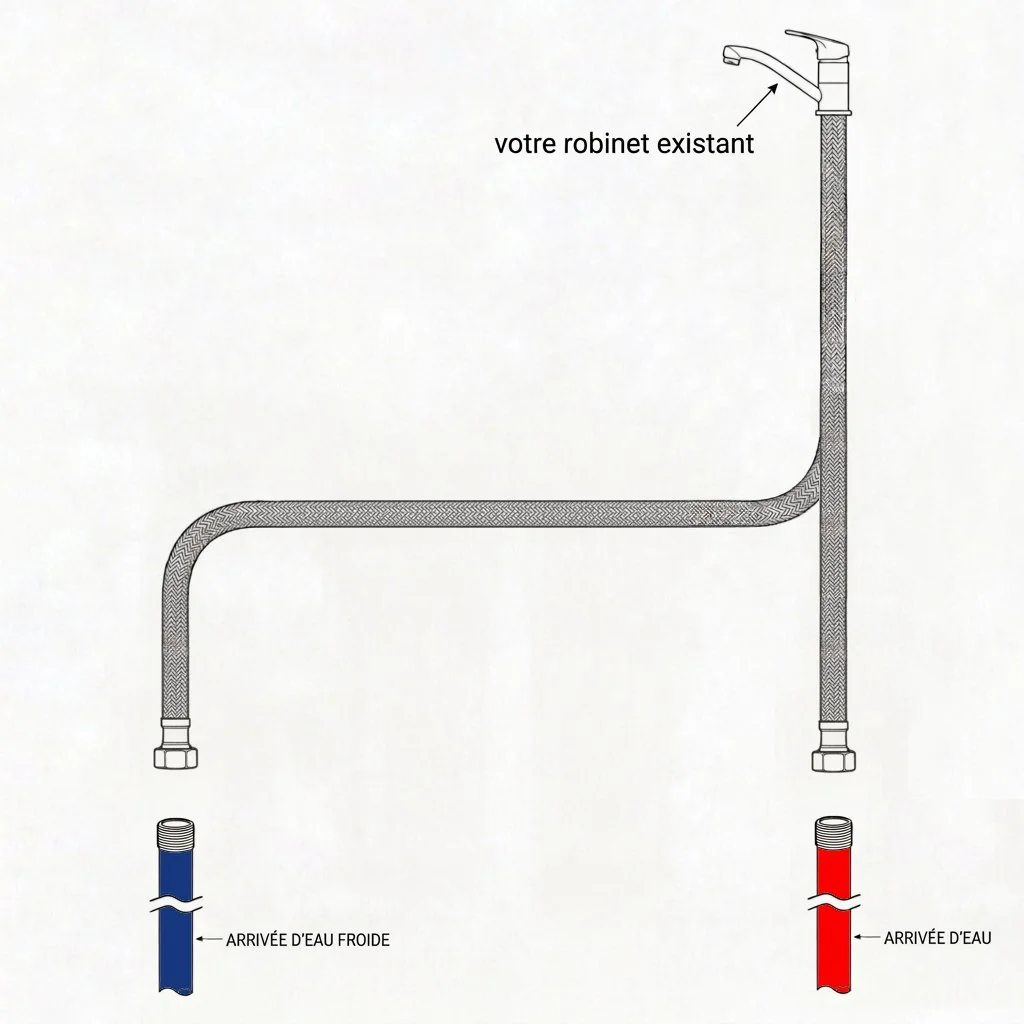 Branchement sans purificateur — état avant installation EWEO